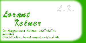 lorant kelner business card